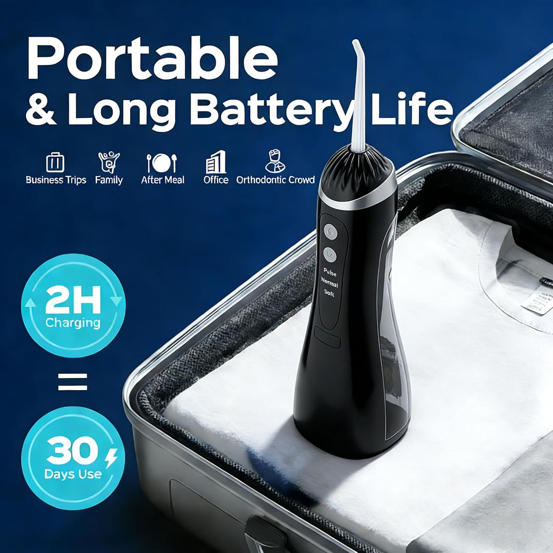 Zahnzwischenraumreiniger Elektrisch, Water Flosser, Wireless Oral Irrigator, Portable Electric Denta