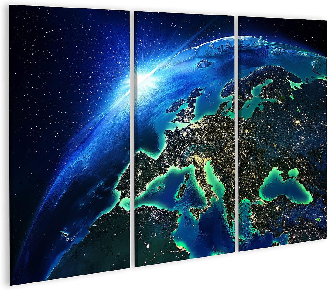 islandburner Bild auf Leinwand Landfläche In Europa Die Nacht Bilder Wandbilder Poster Leinwand 130x