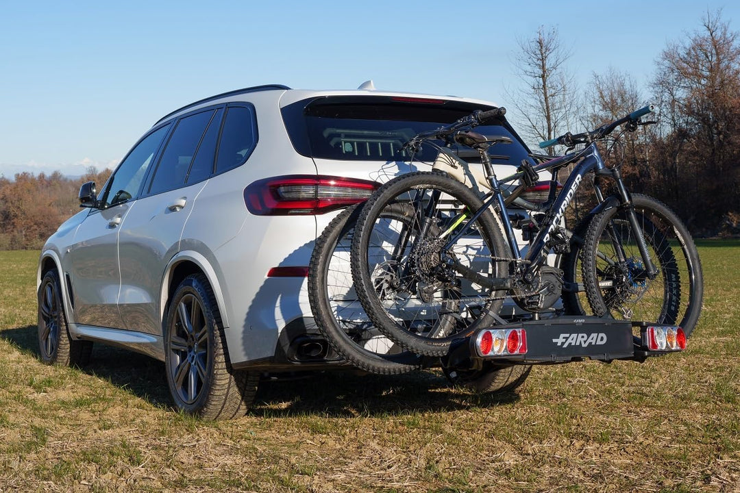 Farad Fahrradträger für Anhängerkupplung Susa für E-Bikes und Fat-Bikes (2 Fahrräder), Schwarz, 2 Fa