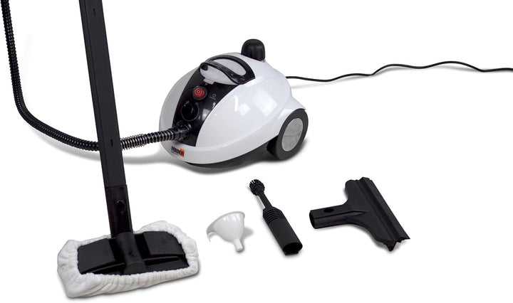 FEIDER FHNVT1300 Dampfreiniger 1300W mit Accessoires - Bodenbürste, Mikrofasertuch, Rundbürste, Verl