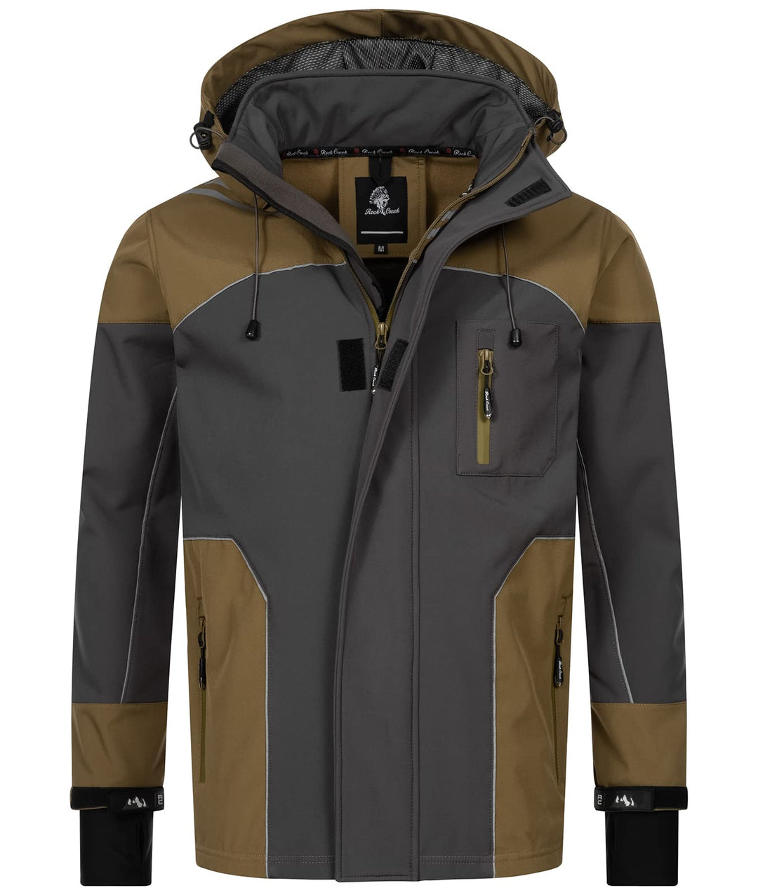 Rock Creek Herren Softshell Jacke Outdoor H-312 5XL Hellbraun, 5XL Hellbraun