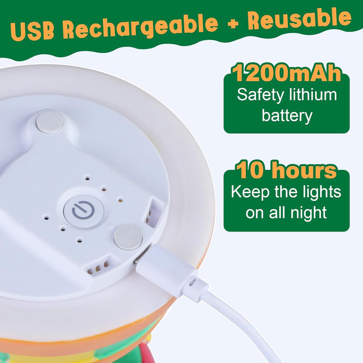 EPUMP Malen dir deine eigene Fussball-Champion-Lampe mit 2 Lichtmodi wiederaufladbarer 1200mAh Fussb
