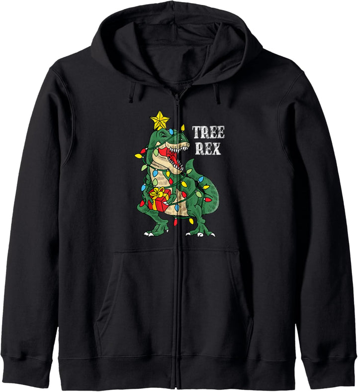 Christmas Dinosaur Tree Rex Funny Xmas Gifts For Kids Kapuzenjacke