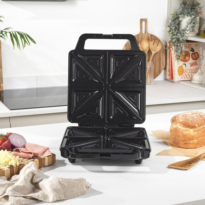 Salter 4-Scheiben-Sandwichmaker – Elektrischer Deep-Fill-Sandwichtoaster, PFAS-freie, antihaftbeschi