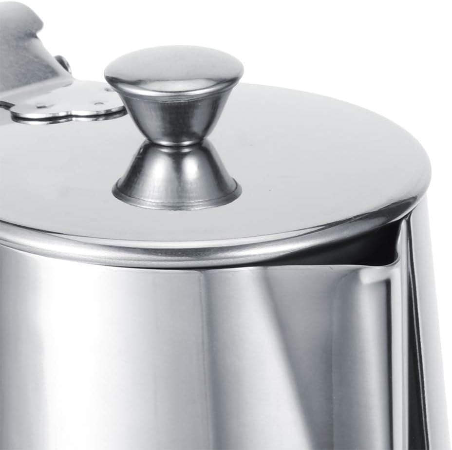Milchkännchen mit Deckel, 600 ml/1000 ml, Milchaufschäumkännchen, Edelstahl Kanne mit Deckel, Milcha