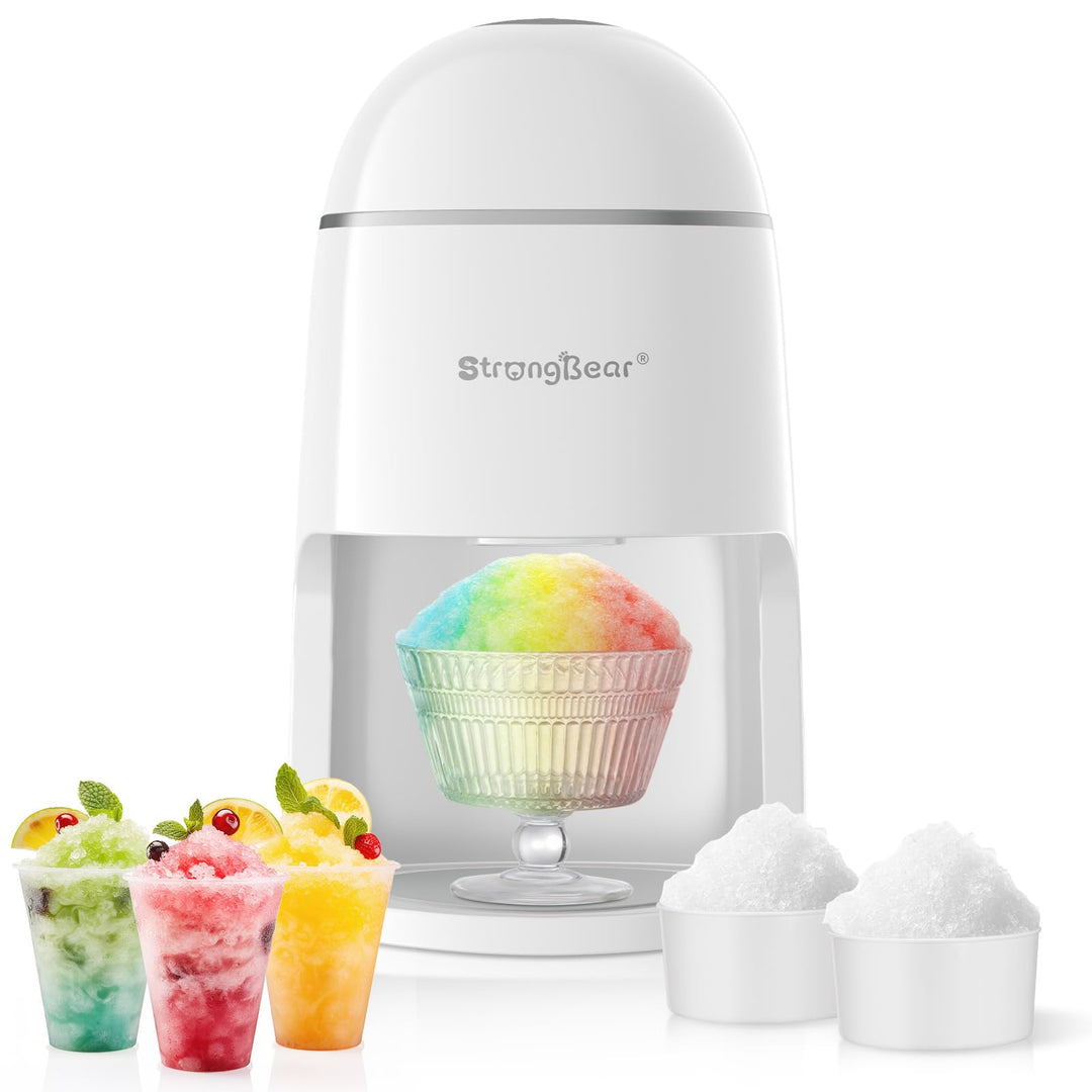 StrongBear Eisrasierer mit Schneekegel, elektrischer Eisrasierer, inklusive 2 wiederverwendbaren Kun