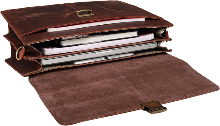 STILORD 'Edward' Herren Aktentasche Dokumententasche Laptoptasche Business Büro Tasche mit Schulterg
