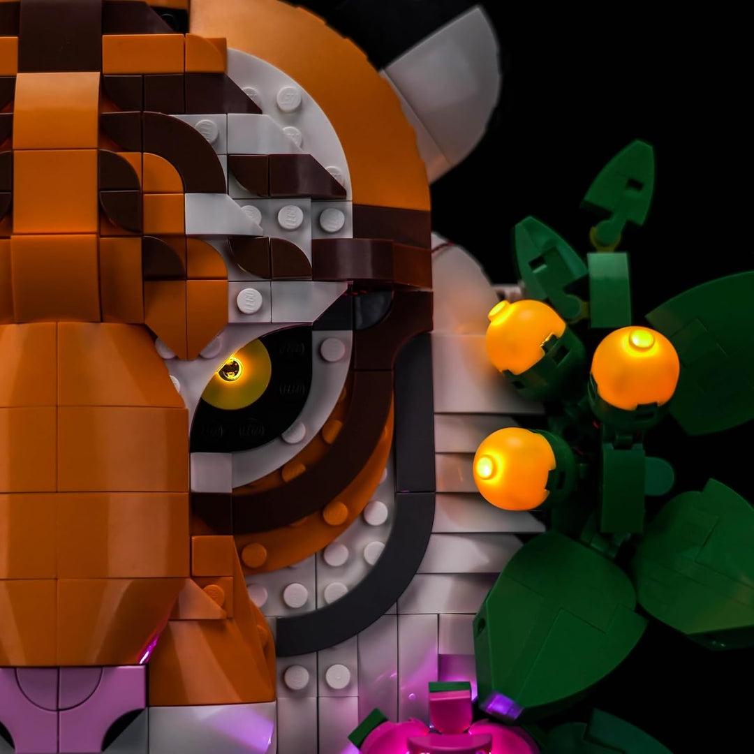 Version mit Lichtsteuerung Licht-Kit Kompatibel mit Lego 31217 The Fauna Collection - Tiger (Nicht L