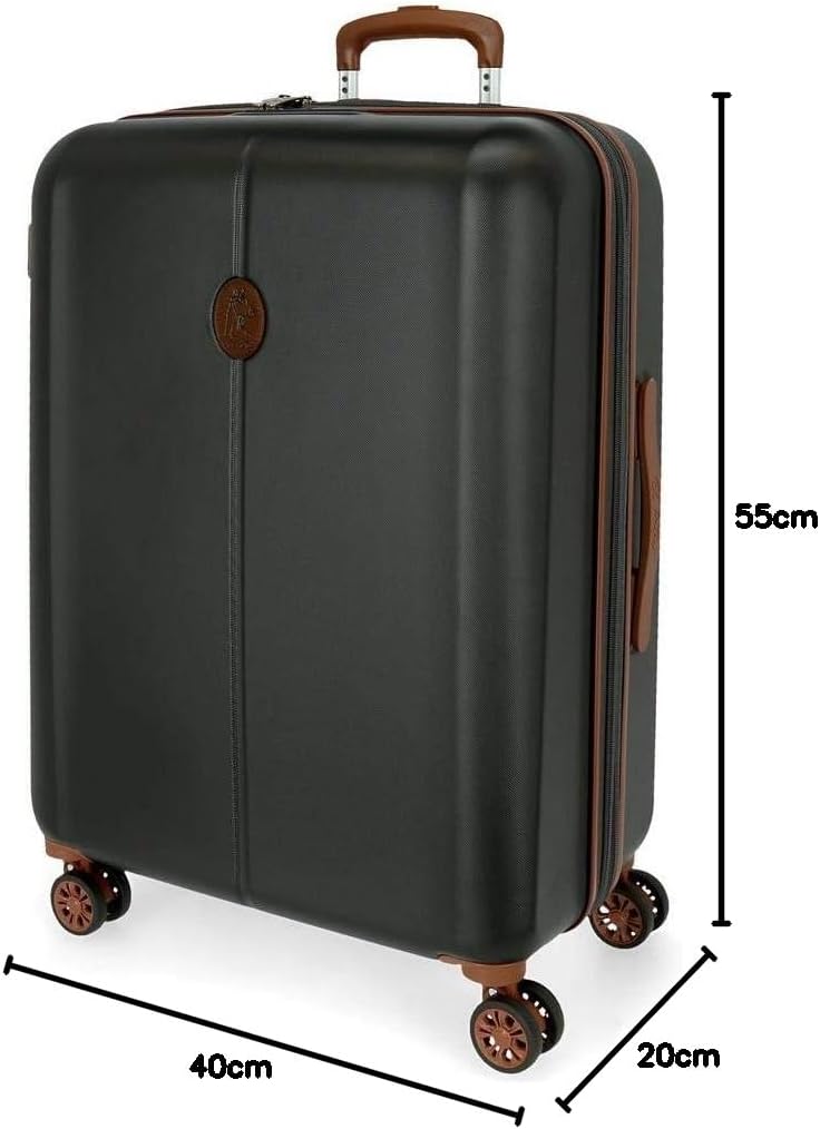 El Potro Ocuri Grosser Koffer Grau 49x70x28 cms Hartschalen ABS TSA-Schloss 81L 4Kgs 4 Doppelräder E