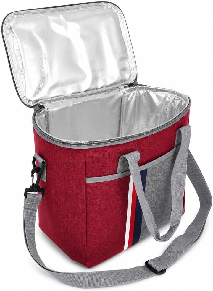 Kühltasche 31x20x27 cm - Grosse Isoliertasche - Inklusive 2 Kühlakkus - Oxford 600D - Camping - Pick