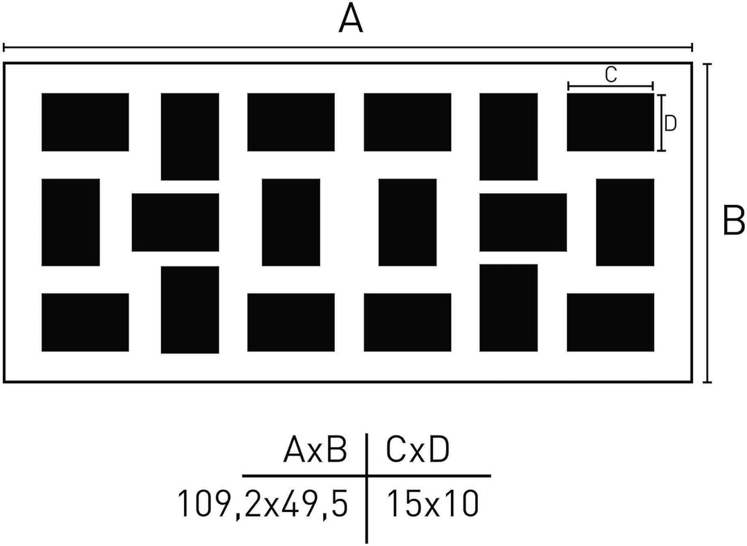 DEHA Design Bilderrahmen Collage Tribeca, 109,2x49,5 cm- 18x 10x15 cm, Aluminium Silber Matt, bruchs