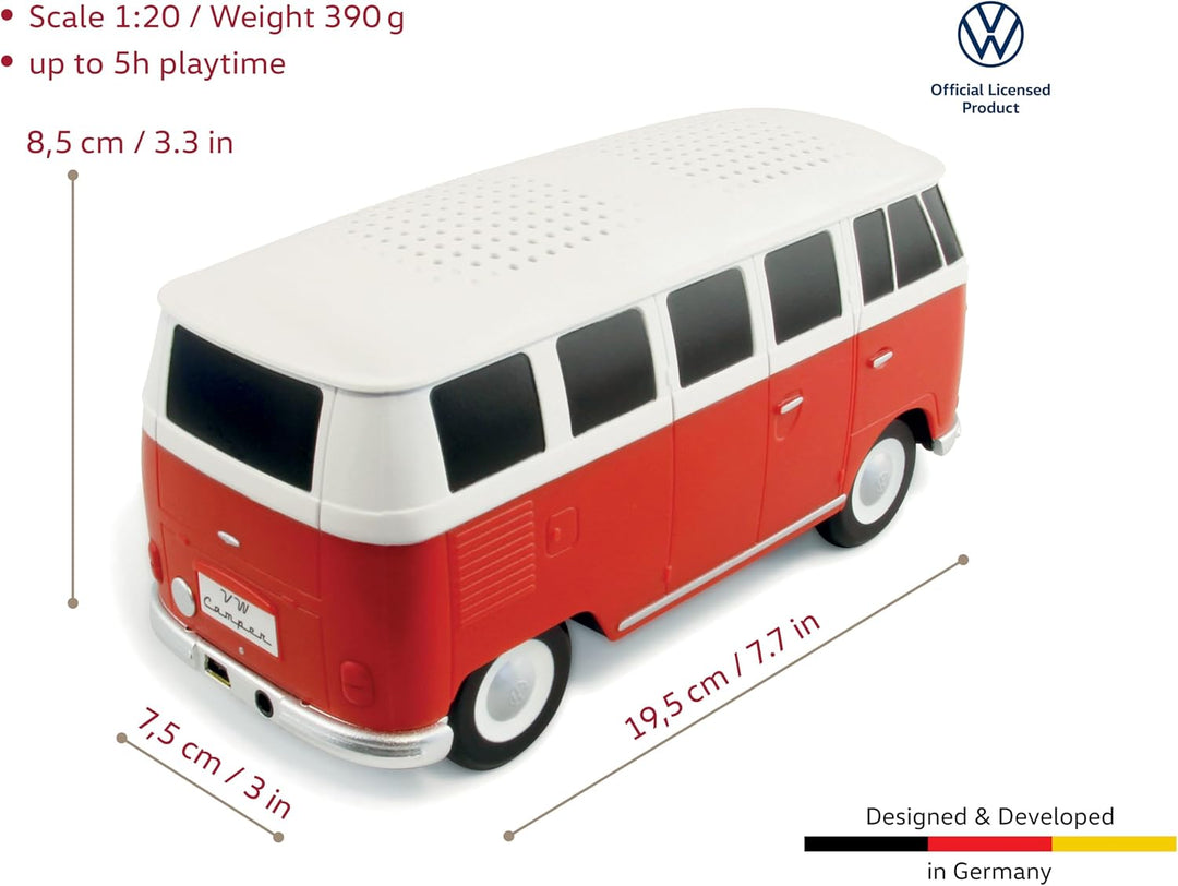 BRISA VW Collection - T1 Bulli Bus Bluetooth Lautsprecher Tragbar Mini-USB | Volkswagen 1:20 Modell