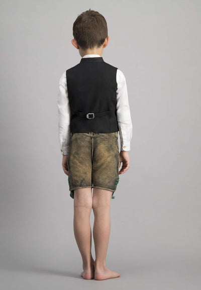 Stockerpoint Jungen Weste Alois Jr. Trachtenweste 110-116 Grau (Anthrazit Anthrazit), 110-116 Grau (