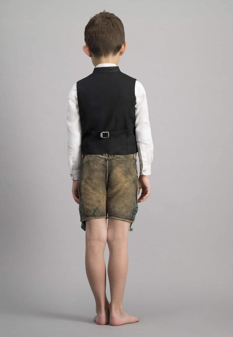 Stockerpoint Jungen Weste Alois Jr. Trachtenweste 110-116 Grau (Anthrazit Anthrazit), 110-116 Grau (