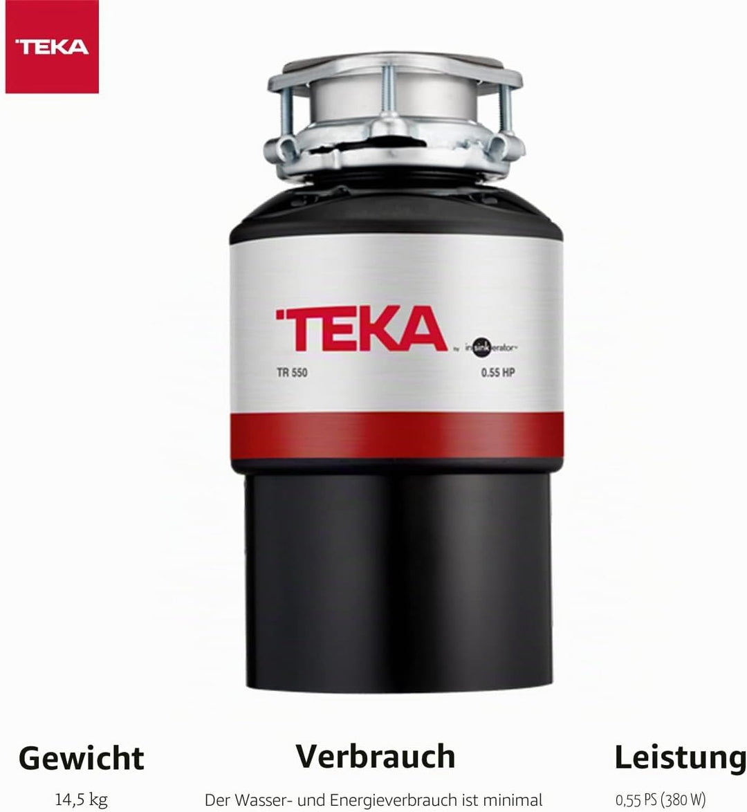 Teka 115890013 TR 550 Abfall Zerkleinerer für Spüle, Schwarz