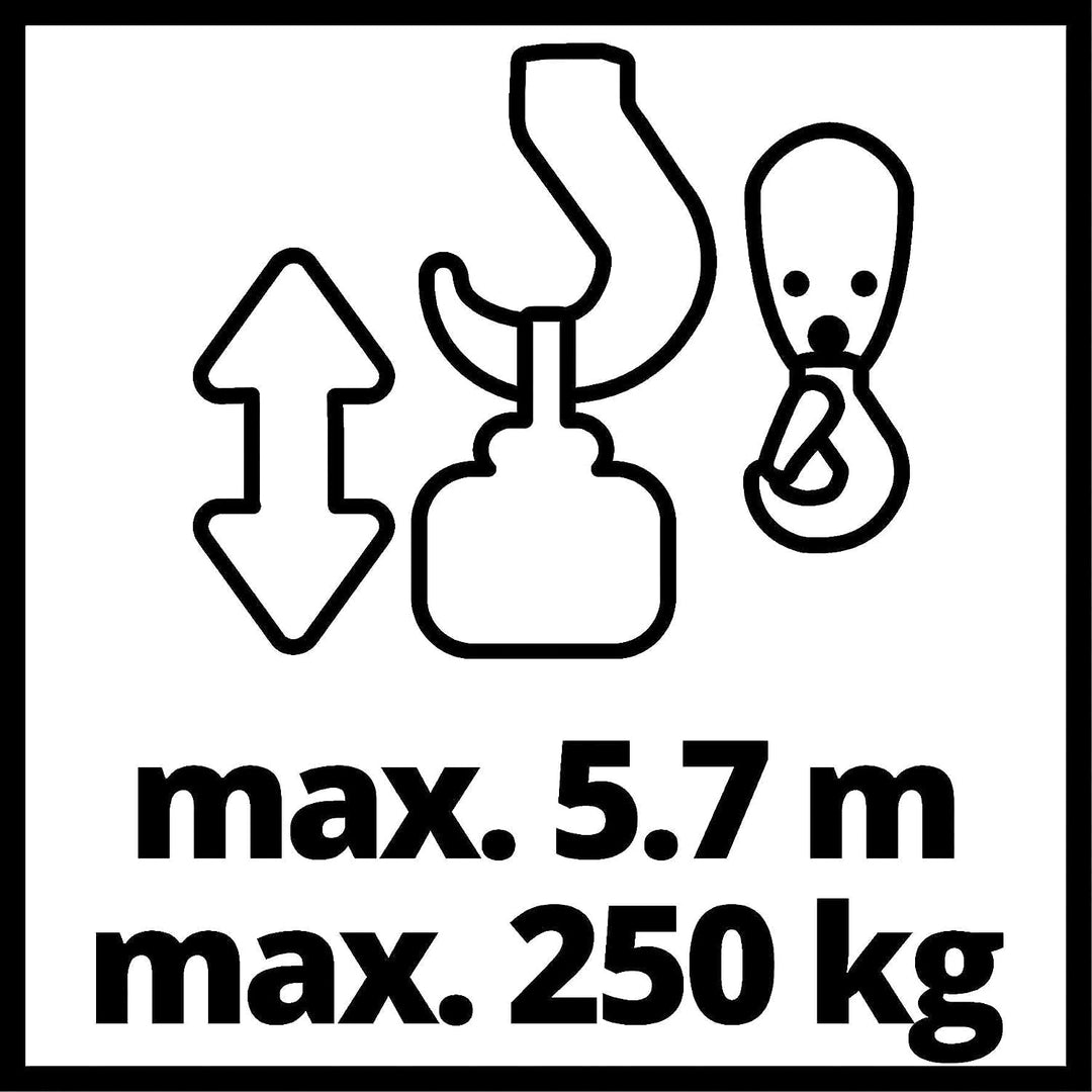 Einhell Seilhebezug TC-EH 250 (450 W, Not-Ausschalter, automatische Bremse und Endabschaltung, inkl.