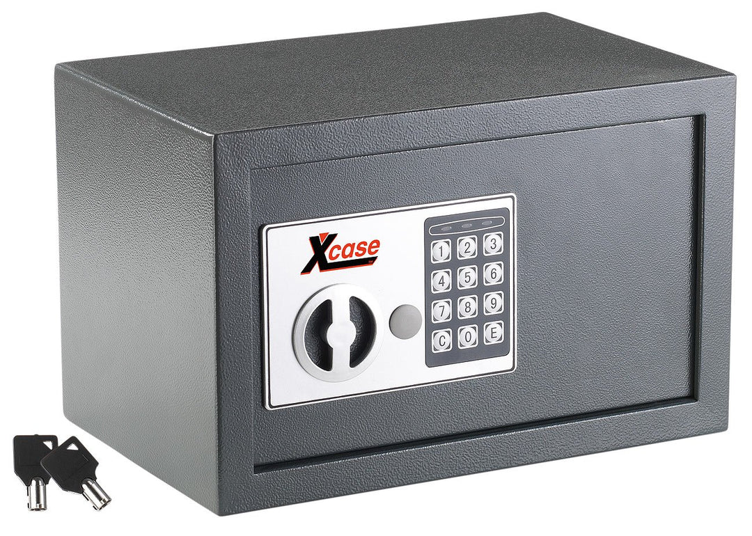 Xcase Schranksafe: Stahlsafe mit digitalem Schloss, 12 Liter (Mini Safe, Tresor Safe, Schlüsseltreso