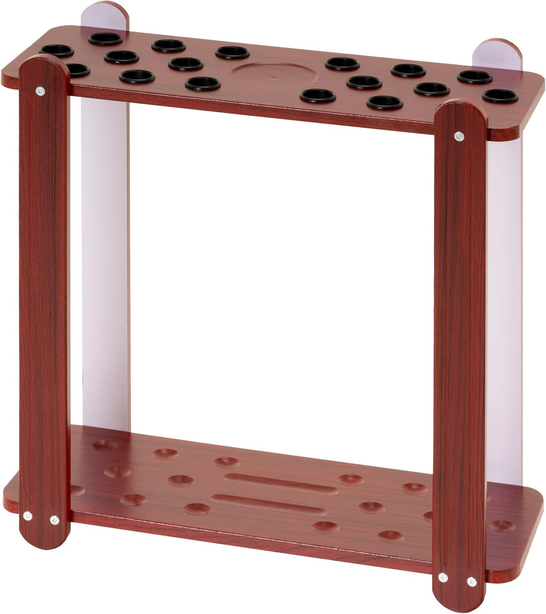 Nexos Trading Queueständer für 18 Cues Billard Zubehör Snooker 60x60x25 cm Holz braun Billardqueue H