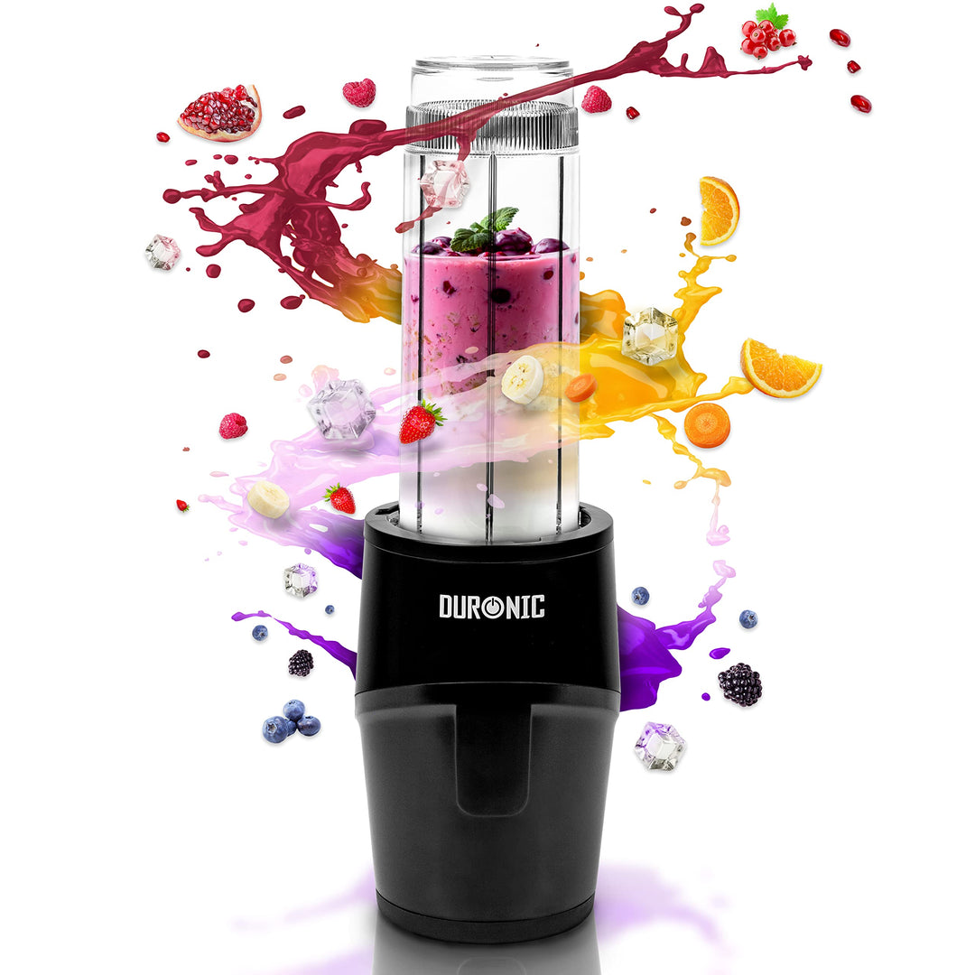 Duronic BL510 Mini-Standmixer, Mini Smoothie Maker, 500W Blender, Shake Mixer mit 570 ml Trinkflasch
