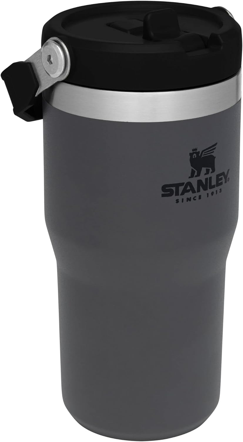 Stanley The IceFlow Flip Straw Tumbler 590 g Schwarz, 590 g Schwarz