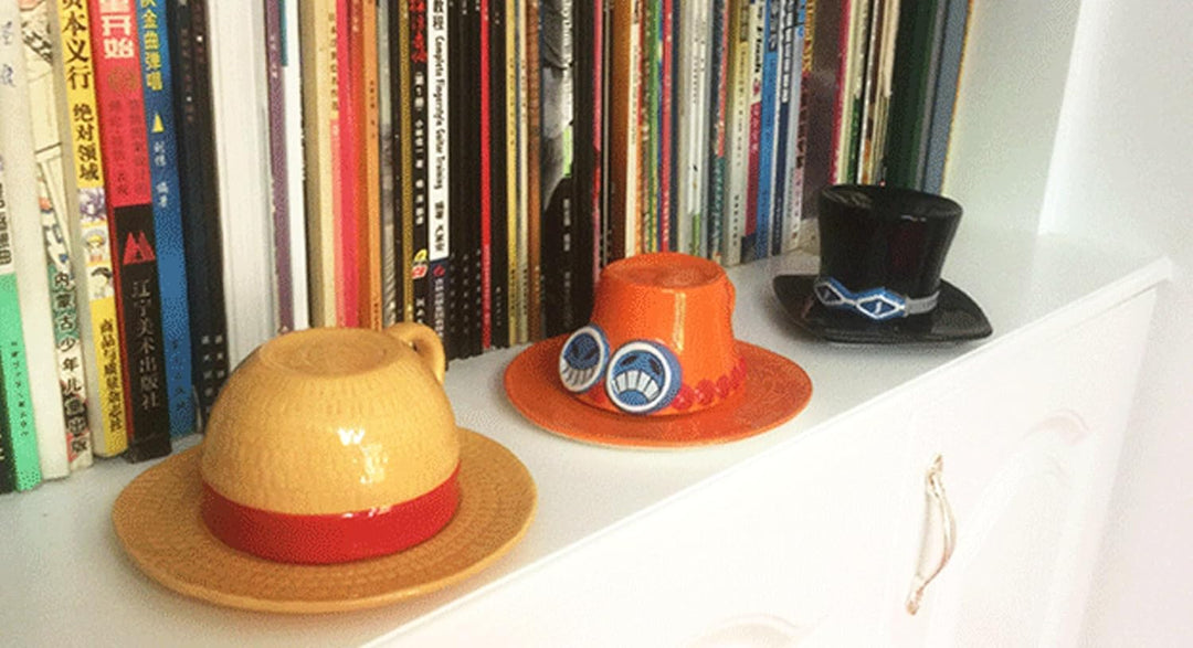 Roffatide Anime One Piece Kaffeetassen Monkey D. Luffy Strohhut Keramik Kaffee Tee Milch Tasse Büro