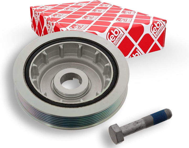 febi bilstein 47164 Riemenscheibe (entkoppelt) für Kurbelwelle, mit Schraube , 1 Stück