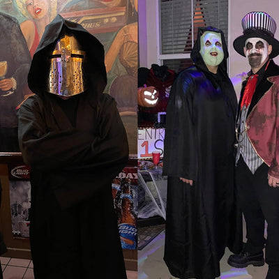 GraduationMall Umhang mit Kapuze Herren Damen Mittelalter Mantel Jedi Robe Ritter Fancy Halloween Co