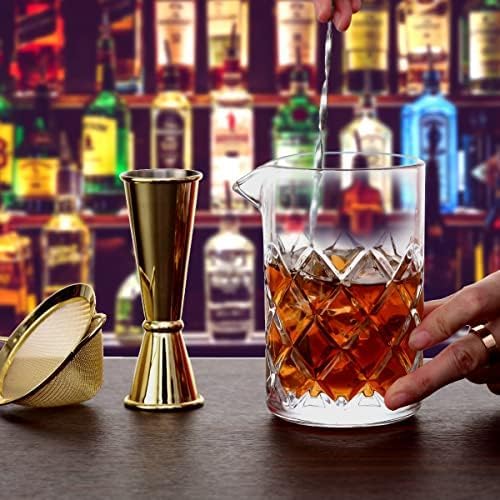 Eligara Cocktail Mixing Glass,Crystal Mixer Glas Cocktail Shaker, Thick Bottom Krug für Martini, Rüh