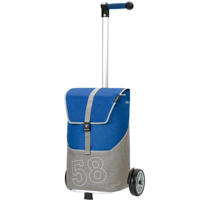 Andersen Shopper Unus Alu höhenverstellbar mit Kugellagerrad Ø 17 cm und 46 Liter Tasche Filip mit K
