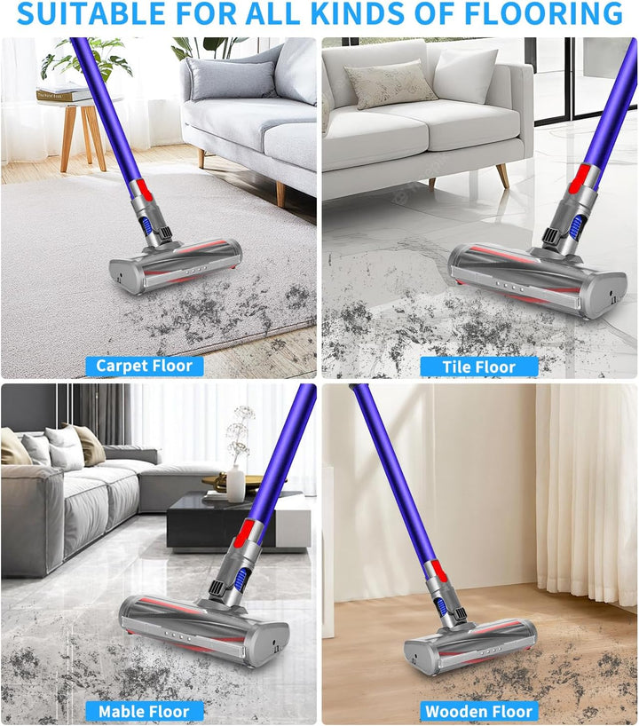 Bürste Kompatibel mit Dyson V7, V8, V10, V11, V15,Ersatzteile für Bodendüse mit 4 LEDs, Bürstenkopf