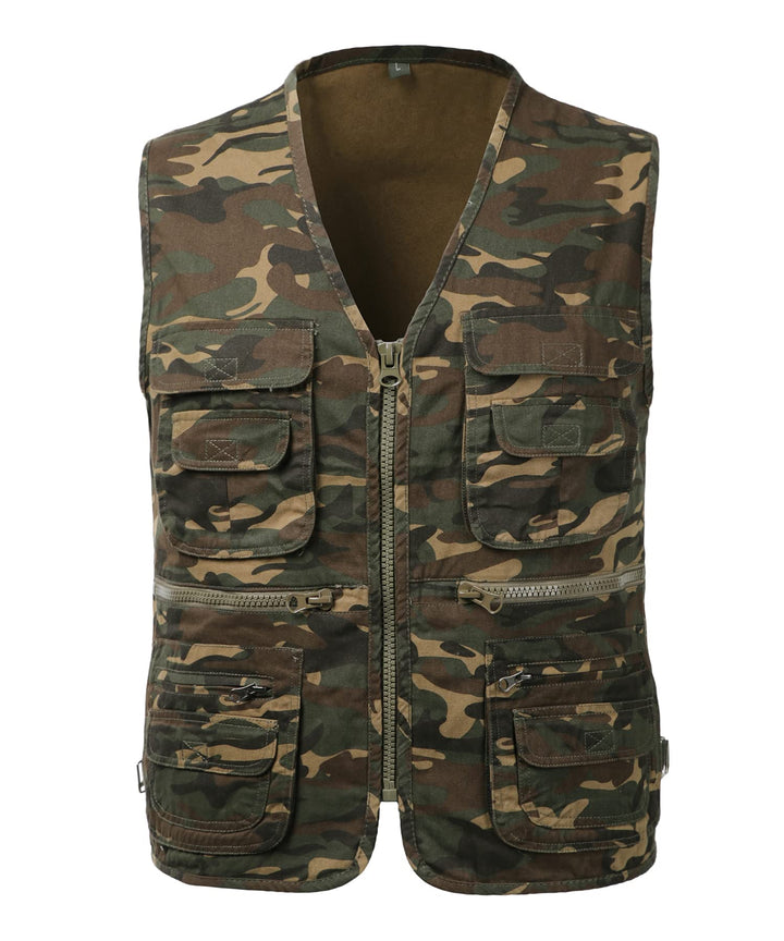KTWOLEN Herren Outdoor Weste Baumwolle Anglerweste Freizeit Jagd Trekking Wander Angler Camping Safa