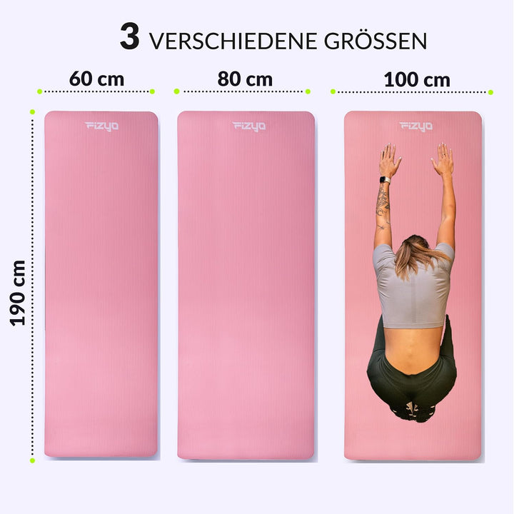 Phyzyo Yoga, Gymnastik und Pilates Matte, Rutschfester NBR-Schaum, Synthetik Kautschuk, Training, Fi