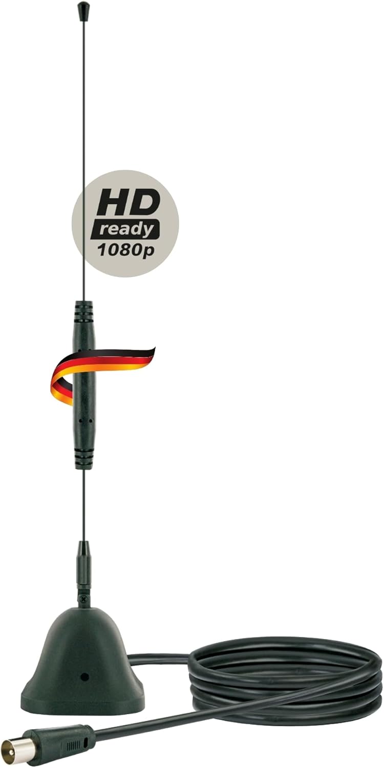 SCHWAIGER 20303 DVB-T2 Zimmerantenne passiv digital Empfänger Verstärker Antenne Indoor HD Empfang L