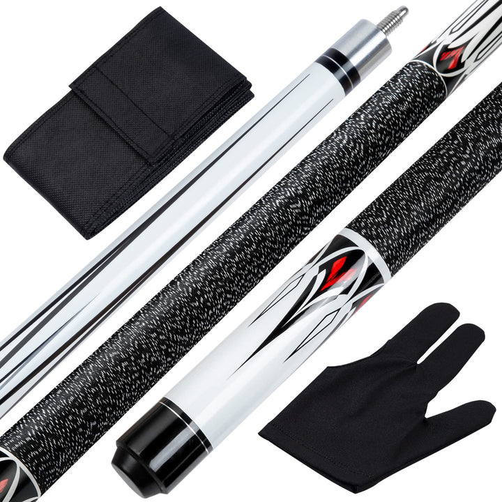 1/2 Pool Cue Stick - 58 inch Maple Billiard Pool Stick, Maple Pool Cue Stick Kit, 2-Piece Billiard P