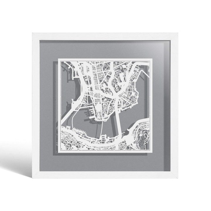 O3 DESIGN STUDIO - Marco de Papel para mapas, 22,8 x 22,8 cm, en Caja de Regalo, Fondo, autocambiant
