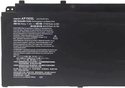 AKKEE 53.9Wh AP15O5L Akku für Acer Aspire S13 S5-371 S5-371-52JR S5-371-56VE S5-371-53NX S5-371-71QZ