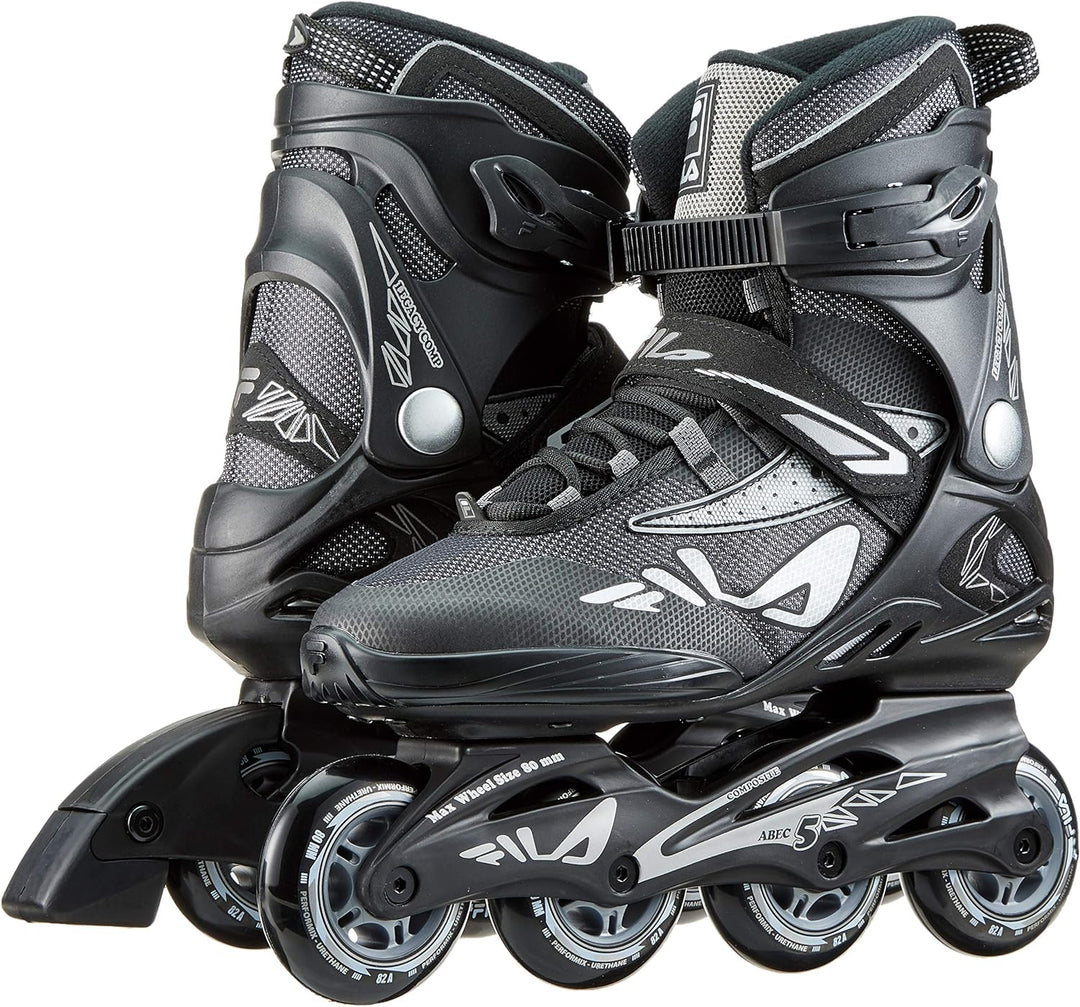 FILA Herren Legacy Comp Inline Skate 9 schwarz/grau, 9 schwarz/grau