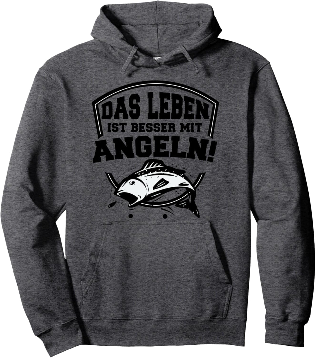 Das Leben ist besser mit Angeln Jungs Carp Spruch Angeln Pullover Hoodie