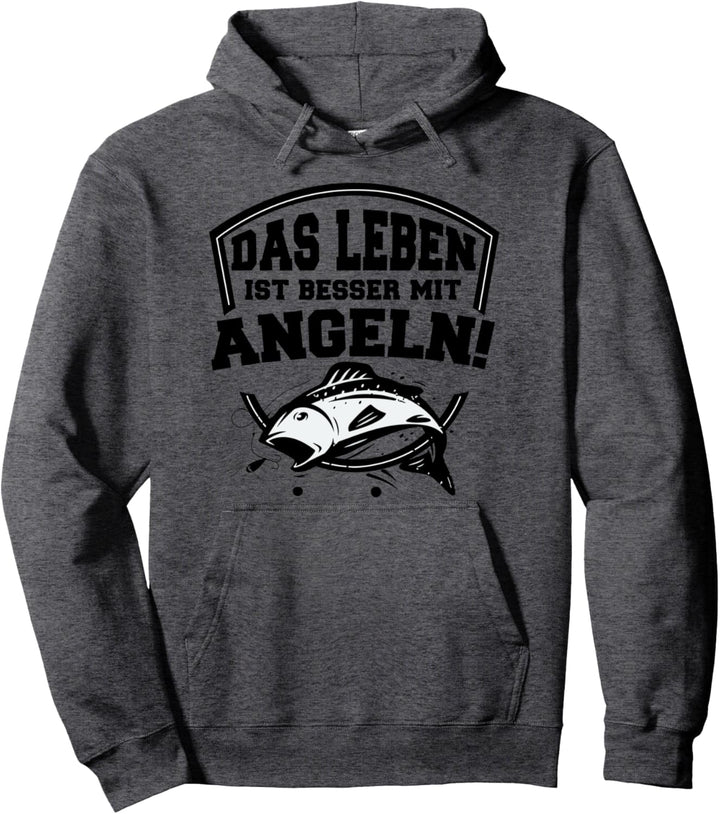 Das Leben ist besser mit Angeln Jungs Carp Spruch Angeln Pullover Hoodie