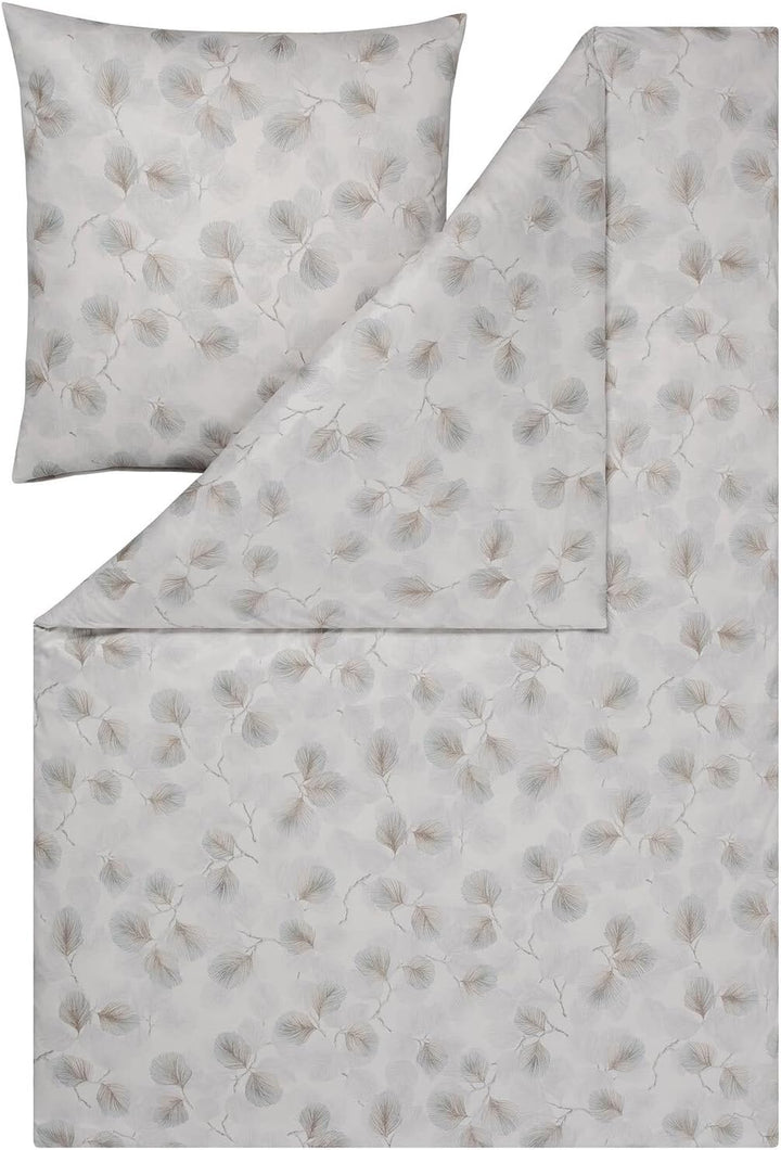 ESTELLA Mako Interlock Jersey Bettwäsche Rebecca Silber 1 Bettbezug 155 x 220 cm + 1 Kissenbezug 80