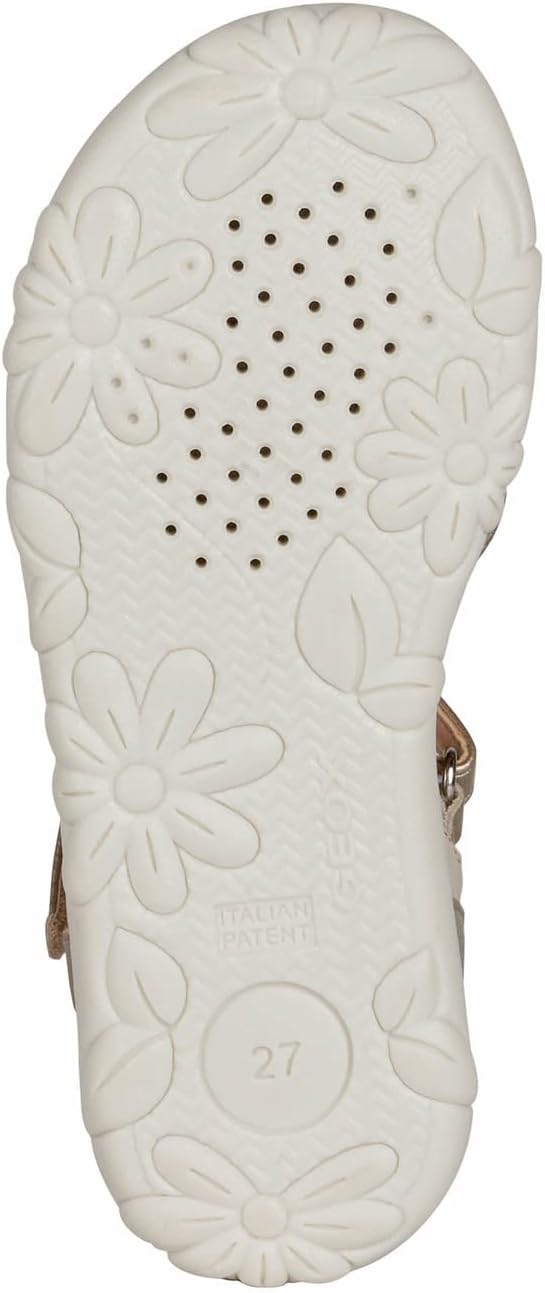 Geox Mädchen J Sandal Haiti GirlSandal 27 EU Platinum, 27 EU Platinum