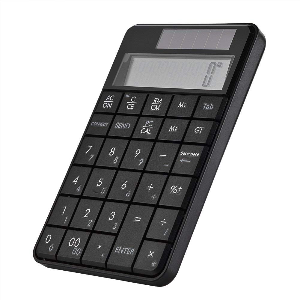 VBESTLIFE 2.4G USB Wireless 2 In 1 29 Tasten numerische Tastatur,Tastatur &amp; Taschenrechner mit LCD D