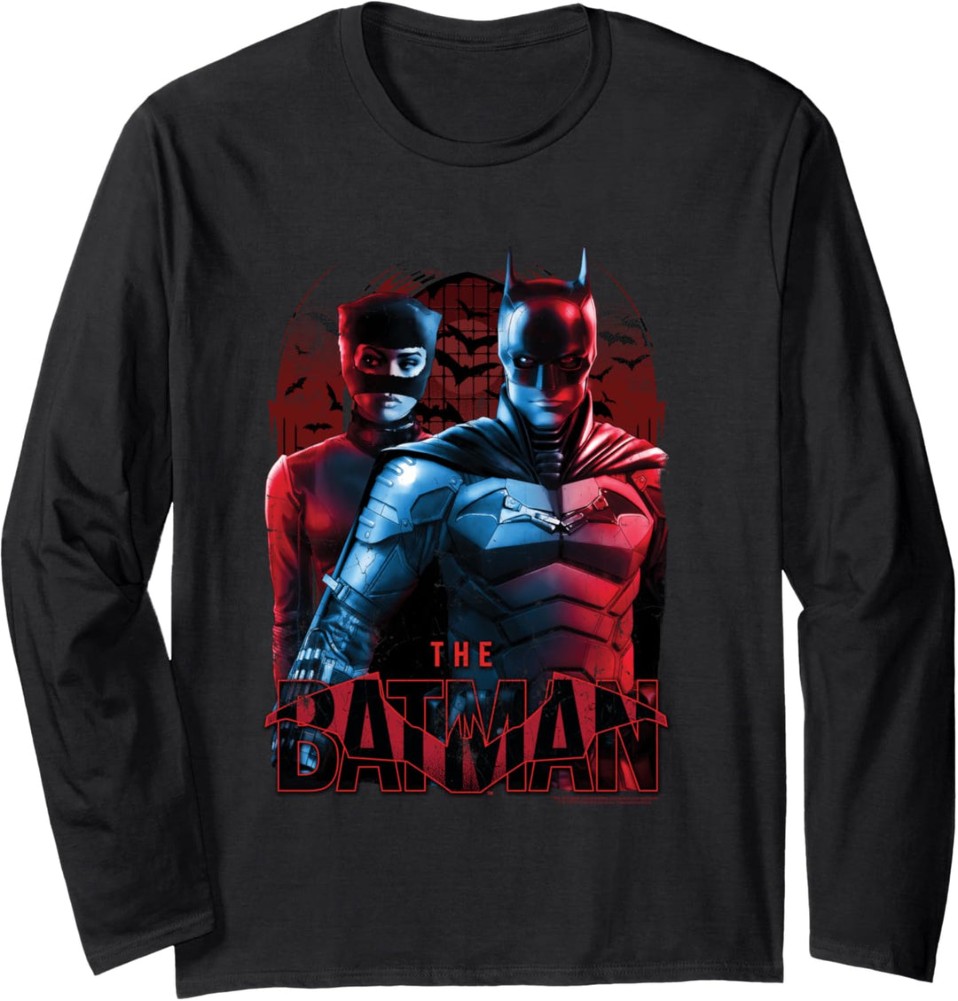 The Batman The Bat And The Catwoman Langarmshirt