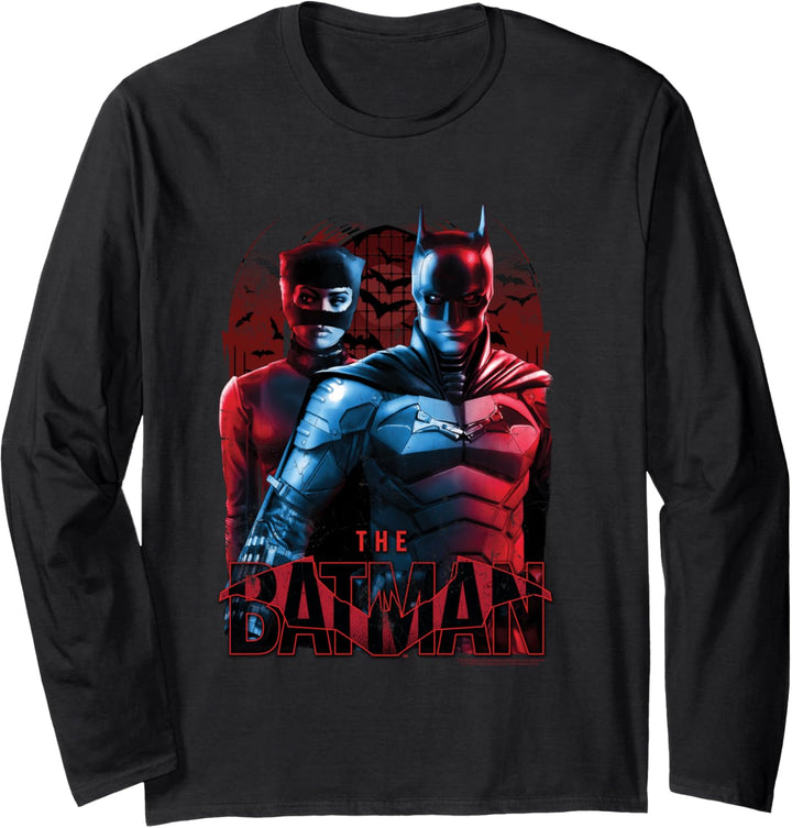 The Batman The Bat And The Catwoman Langarmshirt