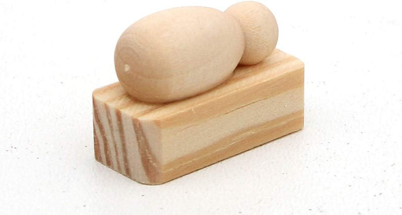 Dekohelden24 Handgedrechselte Holz Krippenfiguren VSGWK88 Natur 4er Set, 5,5 cm, 4er Set, 5,5 cm