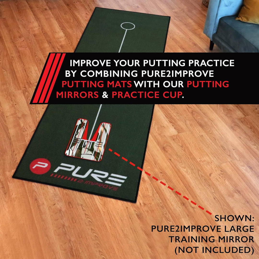 Pure2Improve Unisex-Adult Golf Puttingmatte 237x80cm Grün, 237x80cm Grün