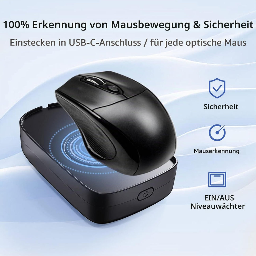 Maus Jiggler 2 DPI USB Mechanischer Maus Beweger mit USB-zu-Typ-C-Adapter Tragbarer Treiberfreier Ma