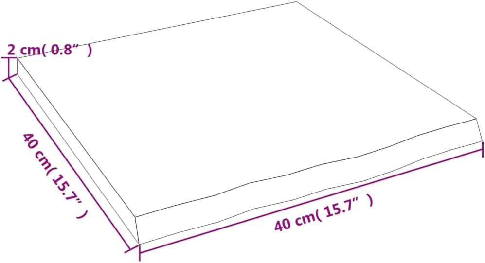 vidaXL Waschtischplatte, Multifunktional Arbeitsplatte mit Naturkante, Waschtischkonsole Tischplatte