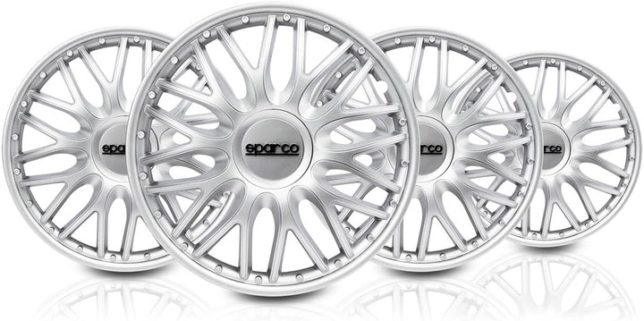 Sparco SPC1596SV Wheel Trims Roma Silver 15 Inch, Set of 4, ROMA 15 zoll SILBER, ROMA 15 zoll SILBER