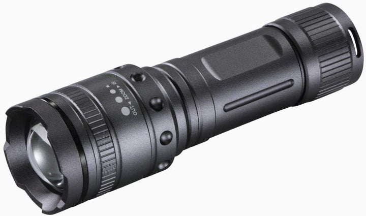 Hama LED-Taschenlampe, zoombar (Stossfeste Lampe für Outdoor, ausdauerndes und extrem helles Camping